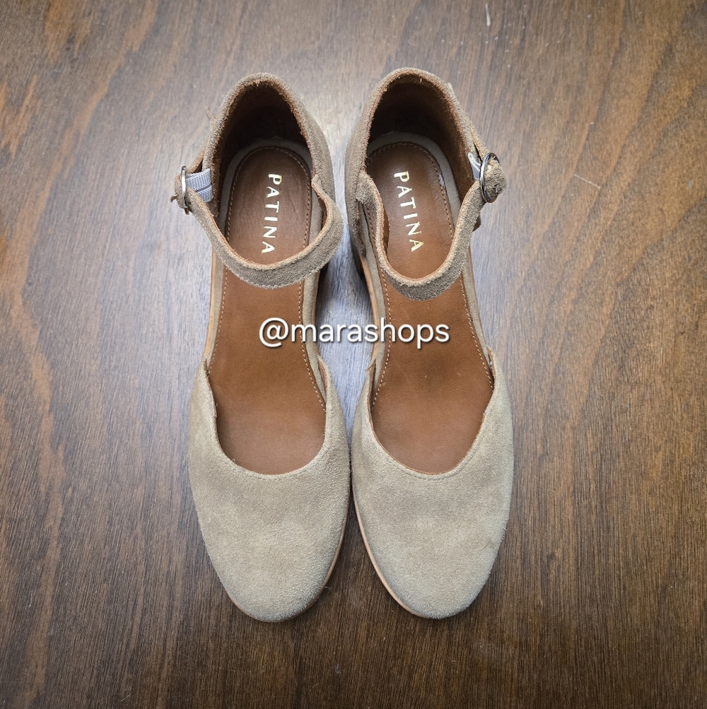 Portland Leather Patina Suede Mary Jane Heels - Picture 5 of 9